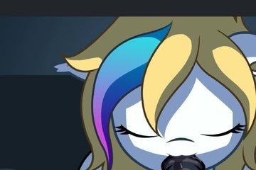 Аниме девушка отсасывает большой член до спермы во рту