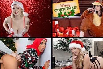 Подборка новогоднего порно с горячими девками и не только
