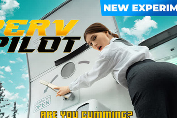 Стюардесса с белоснежной кожей скачет на члене пилота